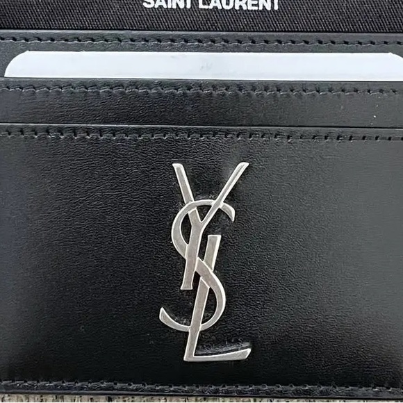 ‼️SET‼️YSL 🖤WOW ‼️🖤🤍‼️Fringe Blogger Shoulder Bag Leather Black & Card HOLDER‼️ - Picture 12 of 13